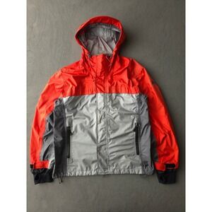 Vintage 2000s Nike ACG Storm-Fit Hooded Rain Jacket M Red Grey Gorpcore Nike
